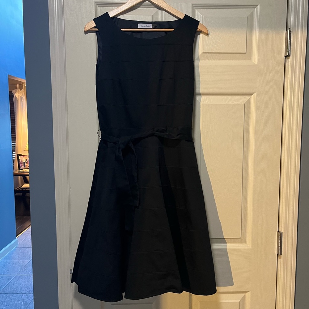 Calvin Klein dress black size 12 with belt